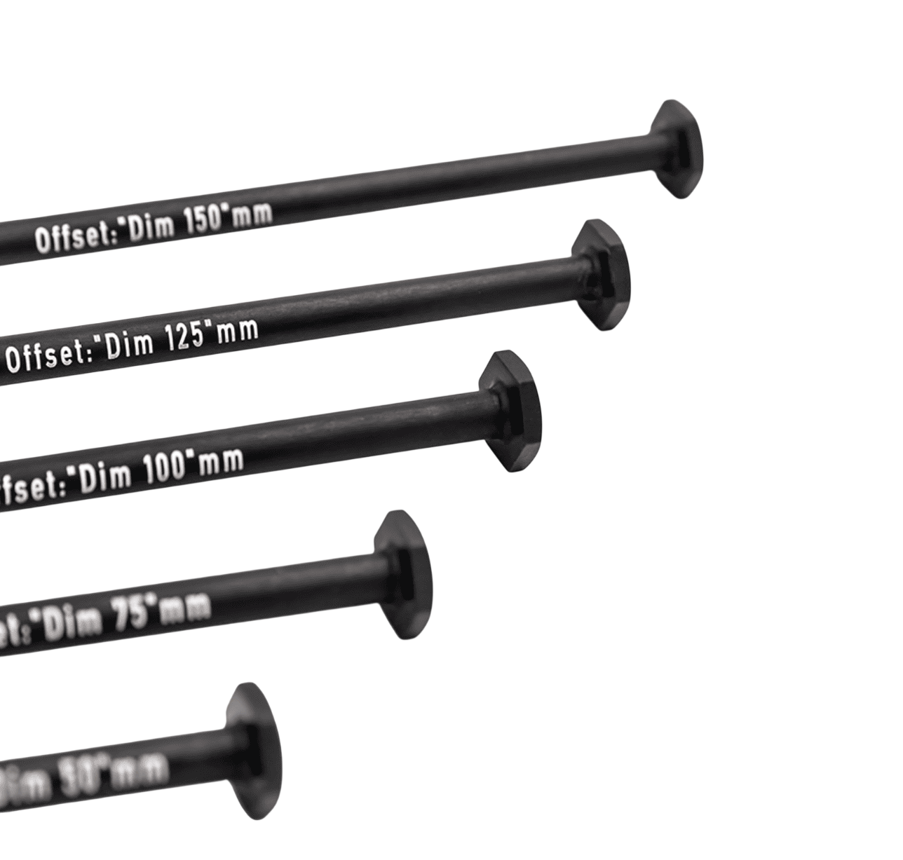 SetupWizzard Offset-Adapter-Set mit fünf Längen von 50 mm bis 150 mm für das Höhenmessgerät